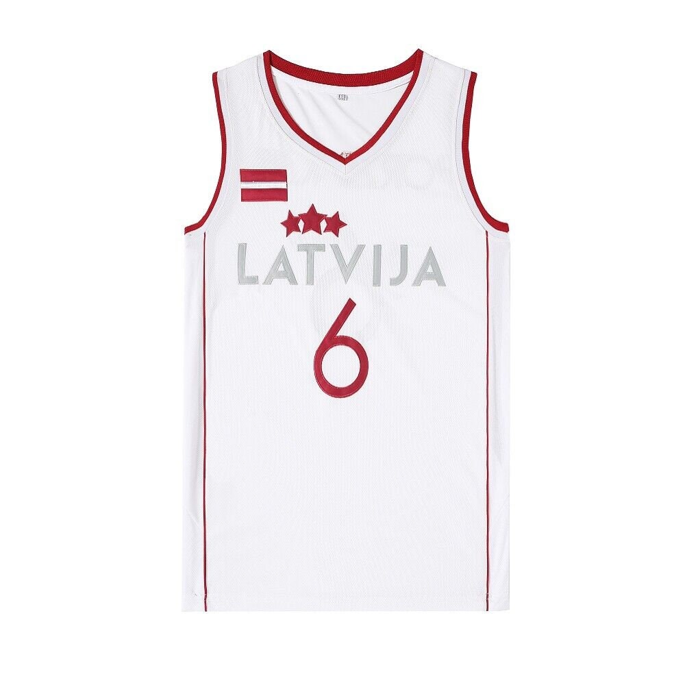 Latvia Team Kristaps Porzingis Basketball Jersey HoopersParadise