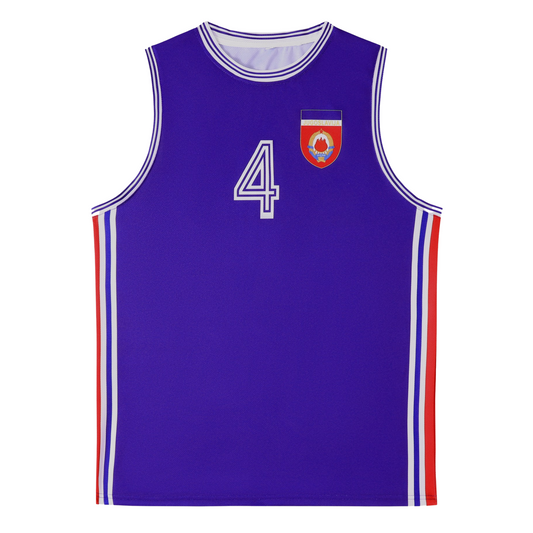 Drazen Petrovic Yugoslavia Eurobasket Basketball Jersey Retro