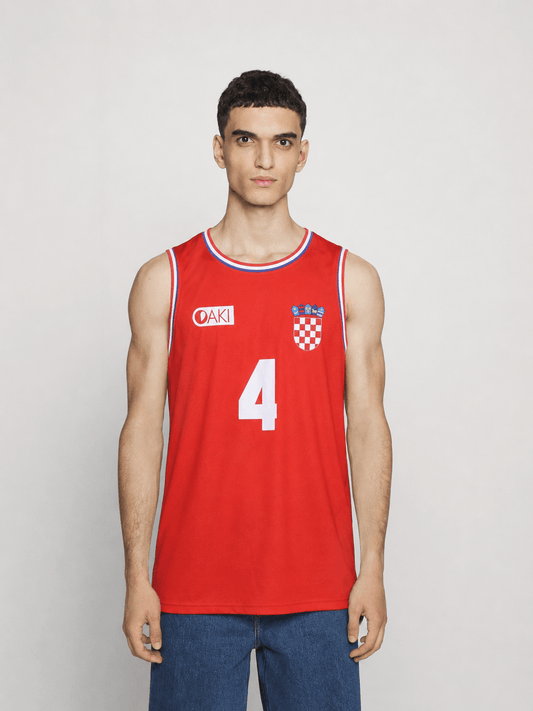 Drazen Petrovic Croatia National Team Basketball Jersey Retro
