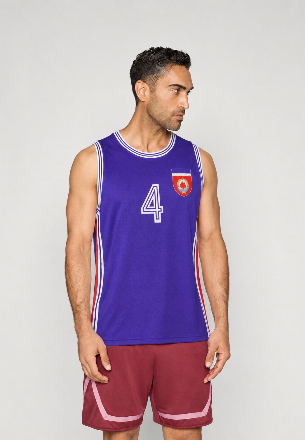 Drazen Petrovic Yugoslavia Eurobasket Basketball Jersey Retro