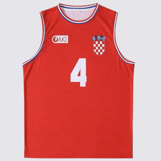 Drazen Petrovic Croatia National Team Basketball Jersey Retro