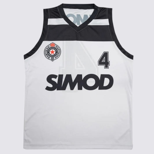 Sasa Djordjevic Partizan Serbia Basketball Jersey Retro