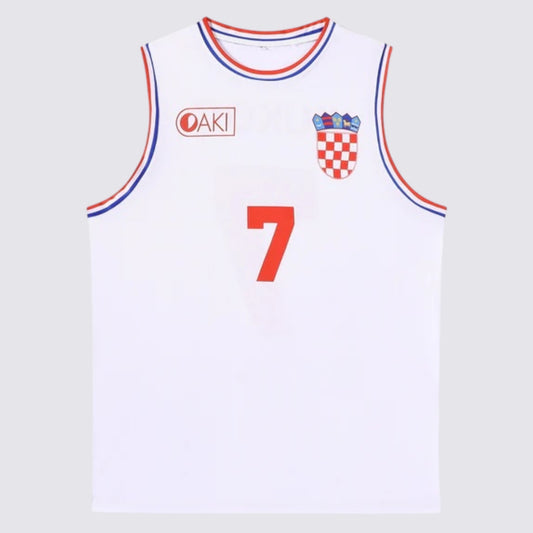 Toni Kukoc Croatia National Team Basketball Jersey