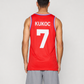 Toni Kukoc Croatia National Team Red Basketball Jersey