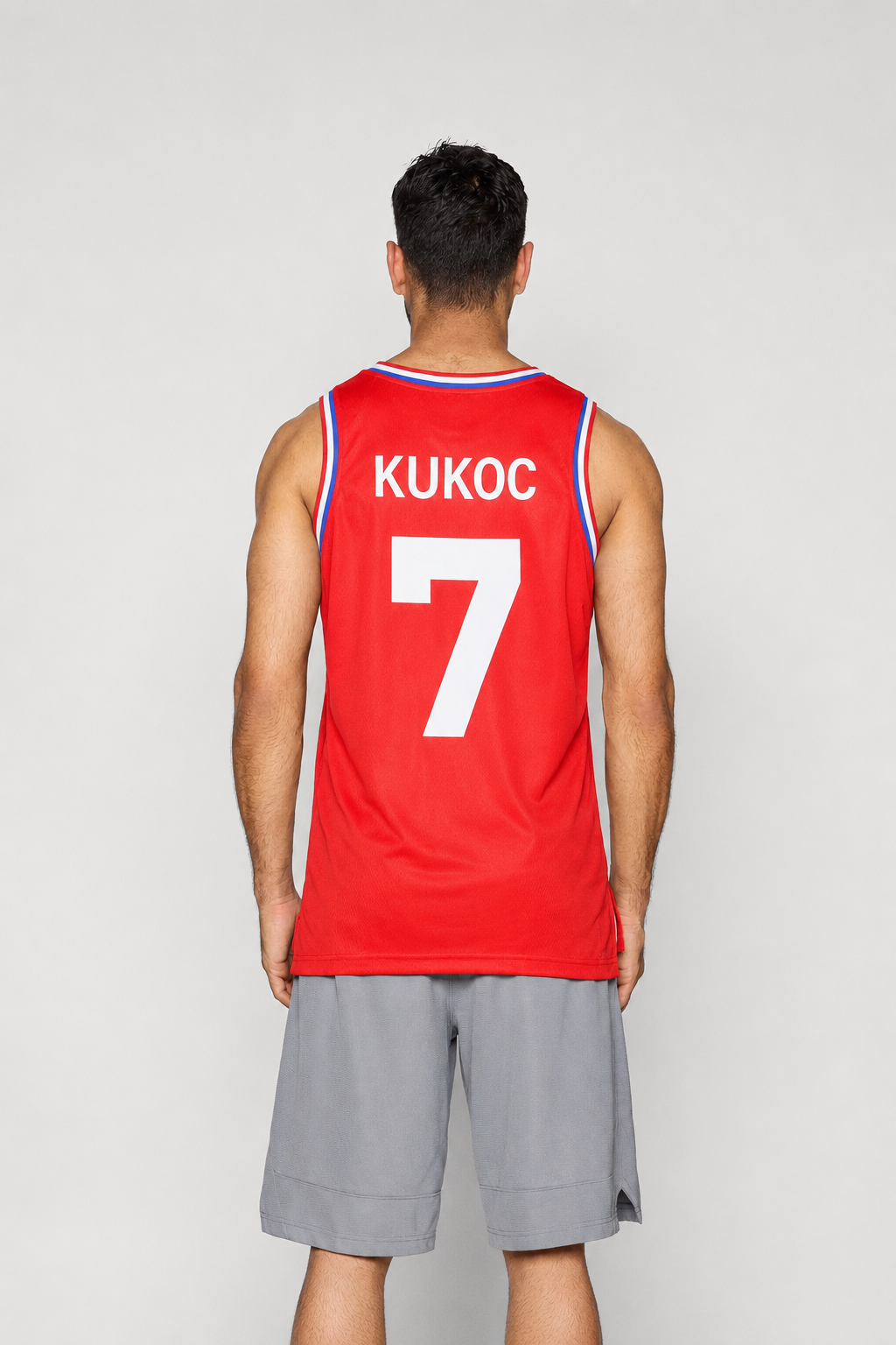 Toni Kukoc Croatia National Team Red Basketball Jersey