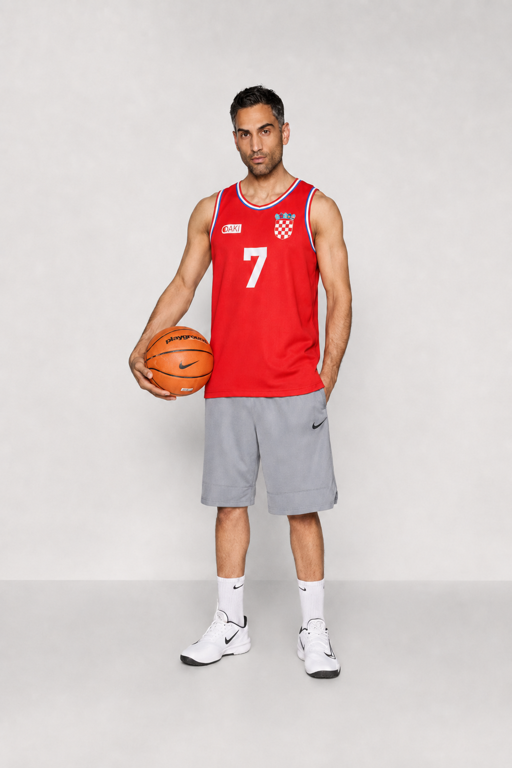 Toni Kukoc Croatia National Team Red Basketball Jersey