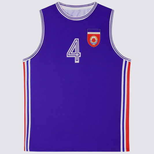 Drazen Petrovic Yugoslavia Eurobasket Basketball Jersey Retro