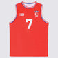 Toni Kukoc Croatia National Team Red Basketball Jersey