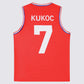 Toni Kukoc Croatia National Team Red Basketball Jersey
