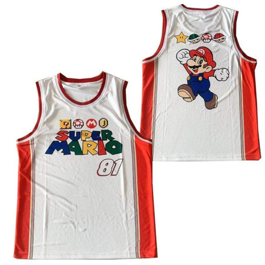 Super Mario Gaming Retro Basketball Jersey