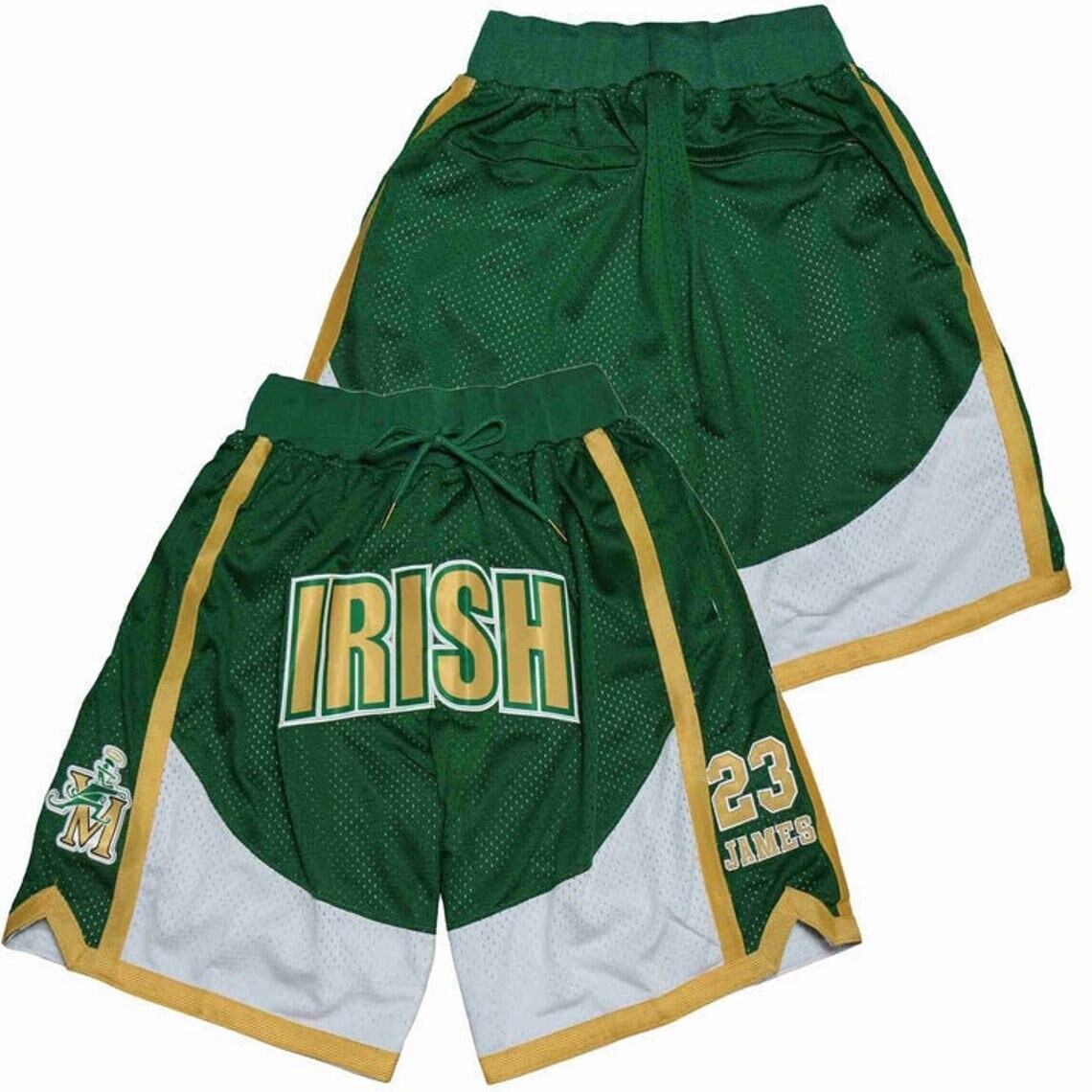 LeBron James Irish High School Basketball Shorts Unisex