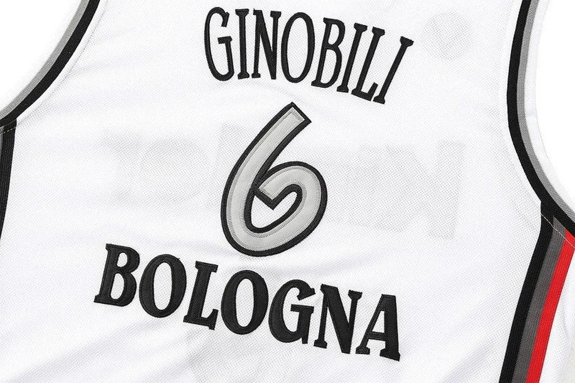 Manu Ginobili Virtus Bologna Kinder Basketball Jersey Retro