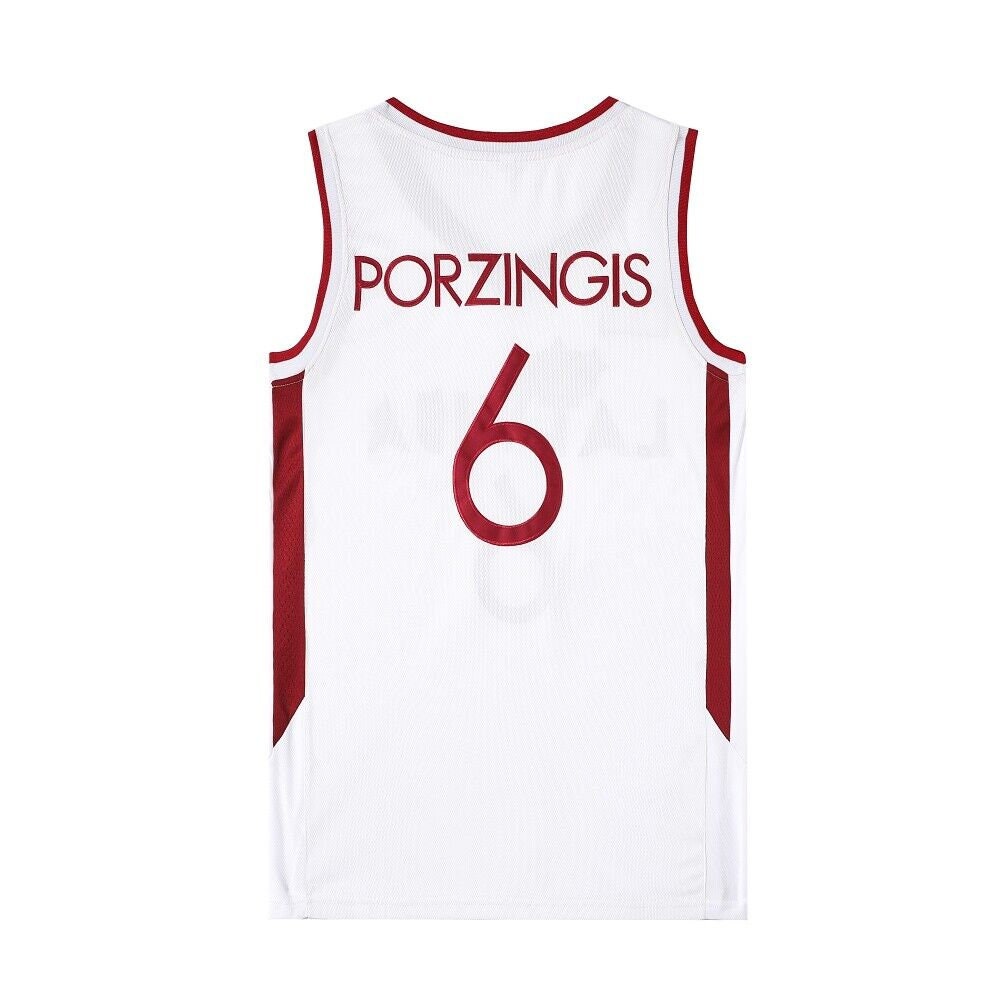 Latvia Team Kristaps Porzingis Basketball Jersey